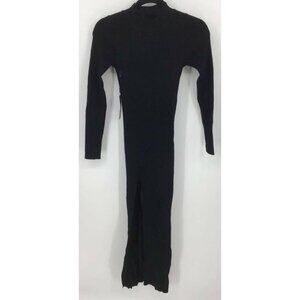 LuLus Dress Medium Black Bodycon Sweater Dress New